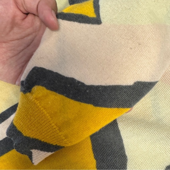 J.Crew Abstract Print Merino Wool Multicolor Cardigan Sweater Size Medium - Picture 9 of 13